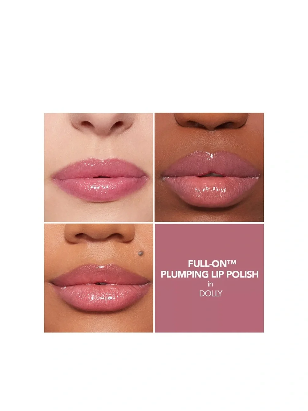 Buxom Mini Full-On Plumping Lip Polish Dolly Universal Mauve Lip Gloss NWT